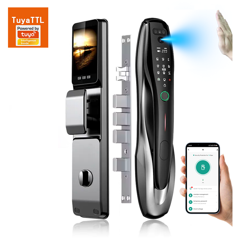 3D Printing Videos - Tuya WiFi 3D-Gesichts- und Fingerabdruckerkennungs-Smart-Türschloss mit