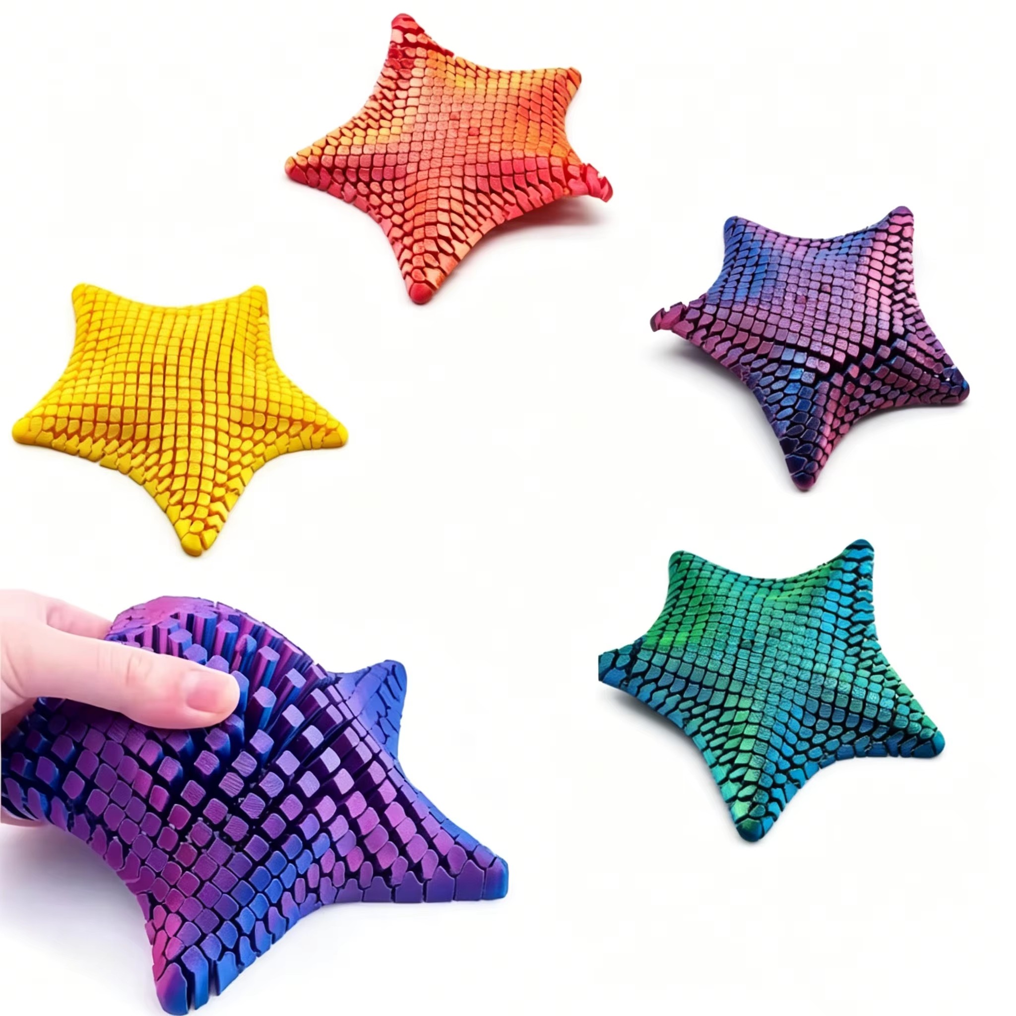 3D Printing Fidget Toys - 3D-Gedruckter Beweglicher Seestern Flexibles Gelenk-Fidget-Spielzeug Taktiles