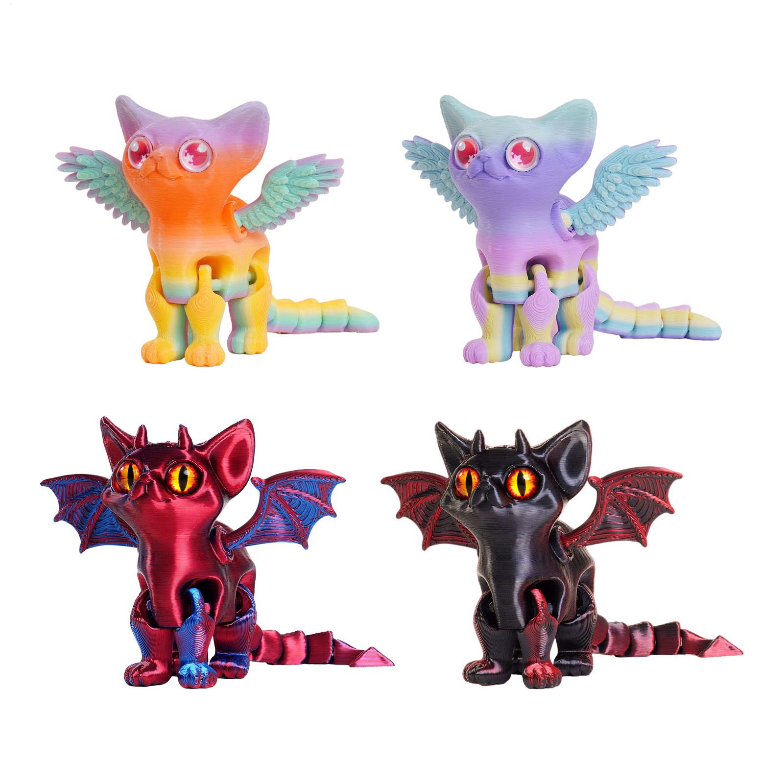 3D Printing Fidget Toys - 3D-gedruckte Tierfigur: Bewegliche Katzenfigur mit mehreren