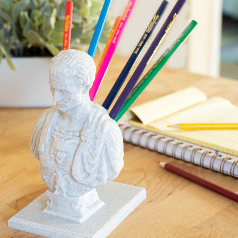 3D Printing Pen - Kreative 3D-gedruckte Julius Caesar Statue, Schreibtisch-Organizer,