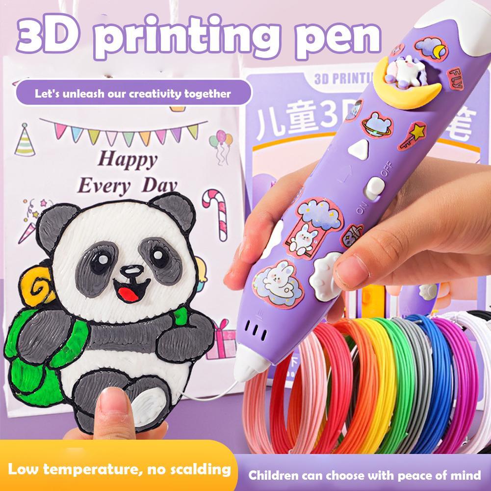 3D Printing Pen - Intelligenter DIY 3D-Druckstift Graffiti-Zeichenstift Spielzeug Niedrigtemperatur