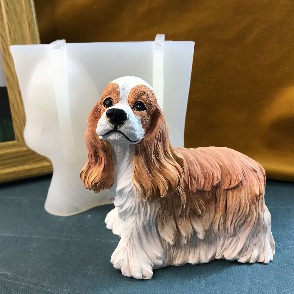 3D Printing Epoxy Resin - 3D Cocker Spaniel Hund Silikonform DIY