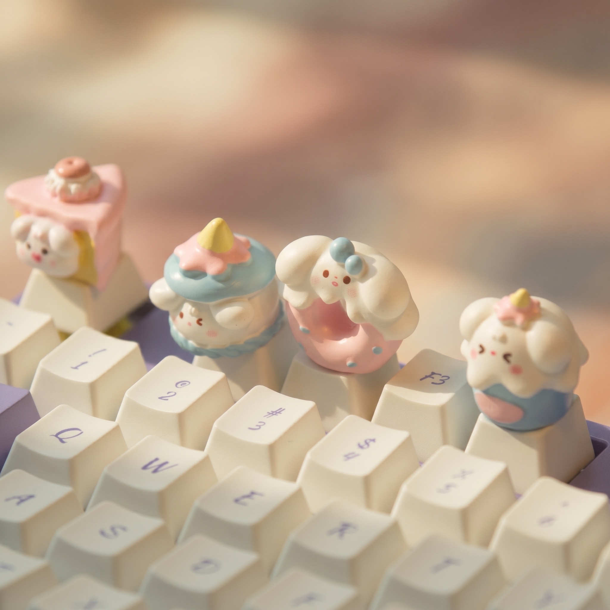 3D Printing Keyboard Keys - Niedliches Kuchen-Tastenkappen-Set im INS-Stil Ästhetische Mechanische