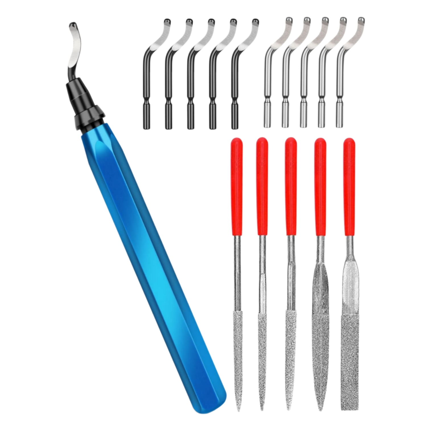 3D Printing Files - 3D-Druck Entgratwerkzeug-Set RB1000 mit Metallgriff, 11
