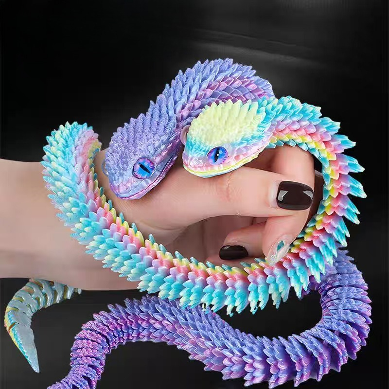 3D Printing Fidget Toys - 2026 Neu 3D-gedruckte realistische Schlangenstatue mit