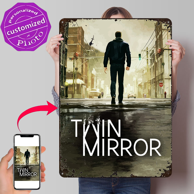3D Printing Videos - Twin Mirror Videospiel 3D-Gedrucktes Textur-Poster Personalisierte