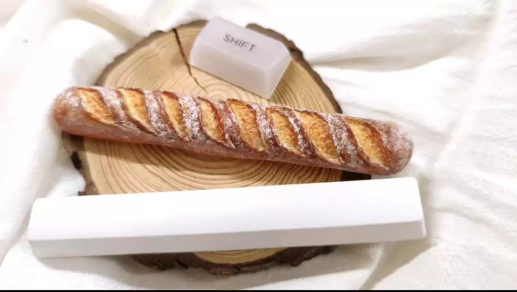 3D Printing Keyboard Keys - Baguette Food Artisan Spacebar-Tastenkappe - Kreative