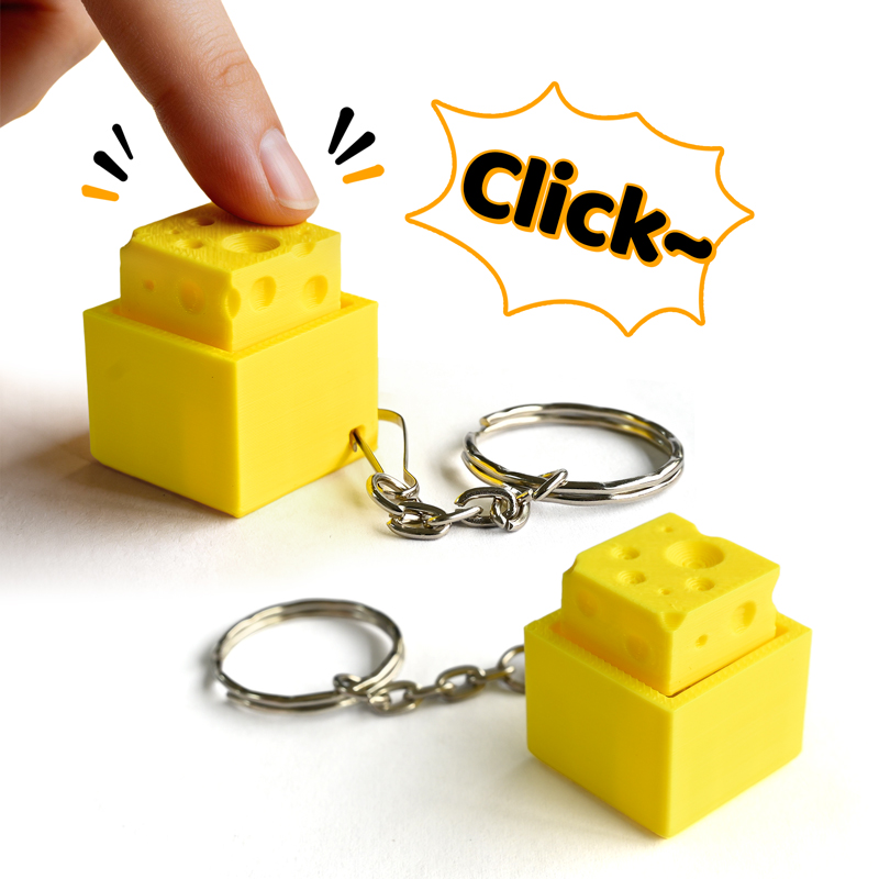 3D-gedruckter Käse-Schlüsselan – 3D Printing Fidget Toys Bewertung und Preis