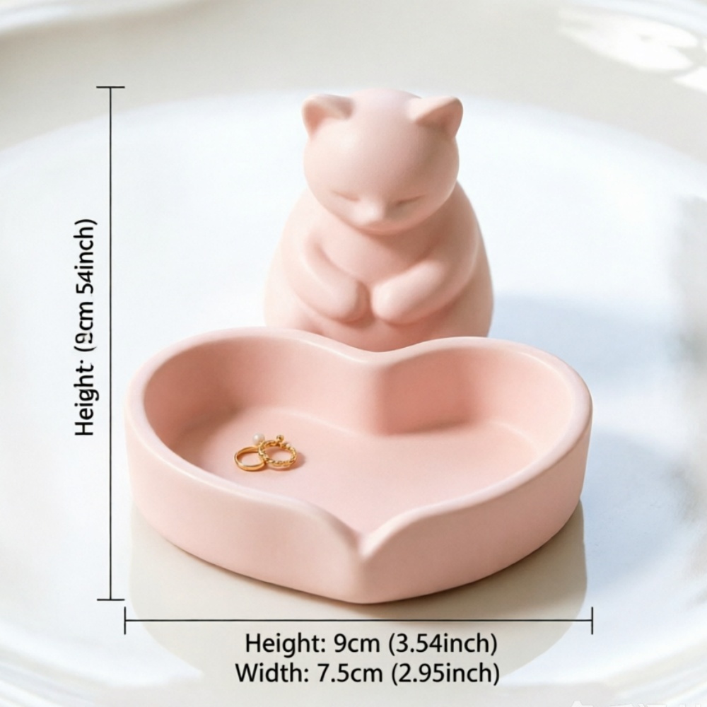 3D-gedruckte rosa Katze mit He – 3D Printing Ring Holder Bewertung und Preis