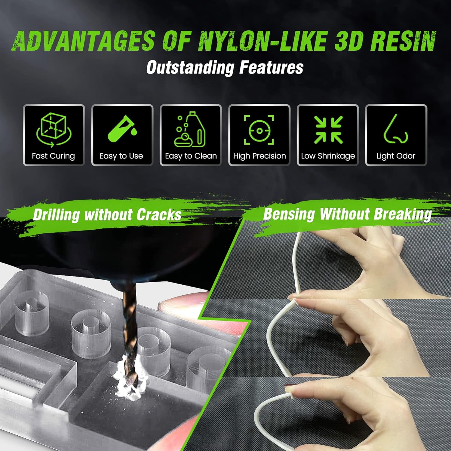 SUNLU 1 kg Nylonähnliches/Zähi – 3D Printing Uv Sensitive Resin Bewertung und Preis