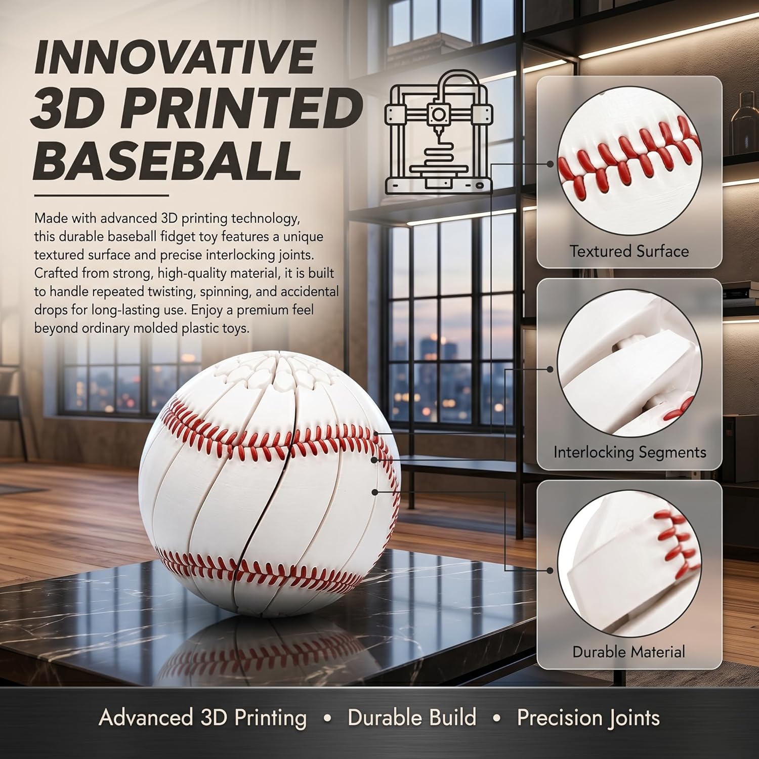 Baseball-Fidget-Ball-Spielzeug – 3D Printing Table Bewertung und Preis