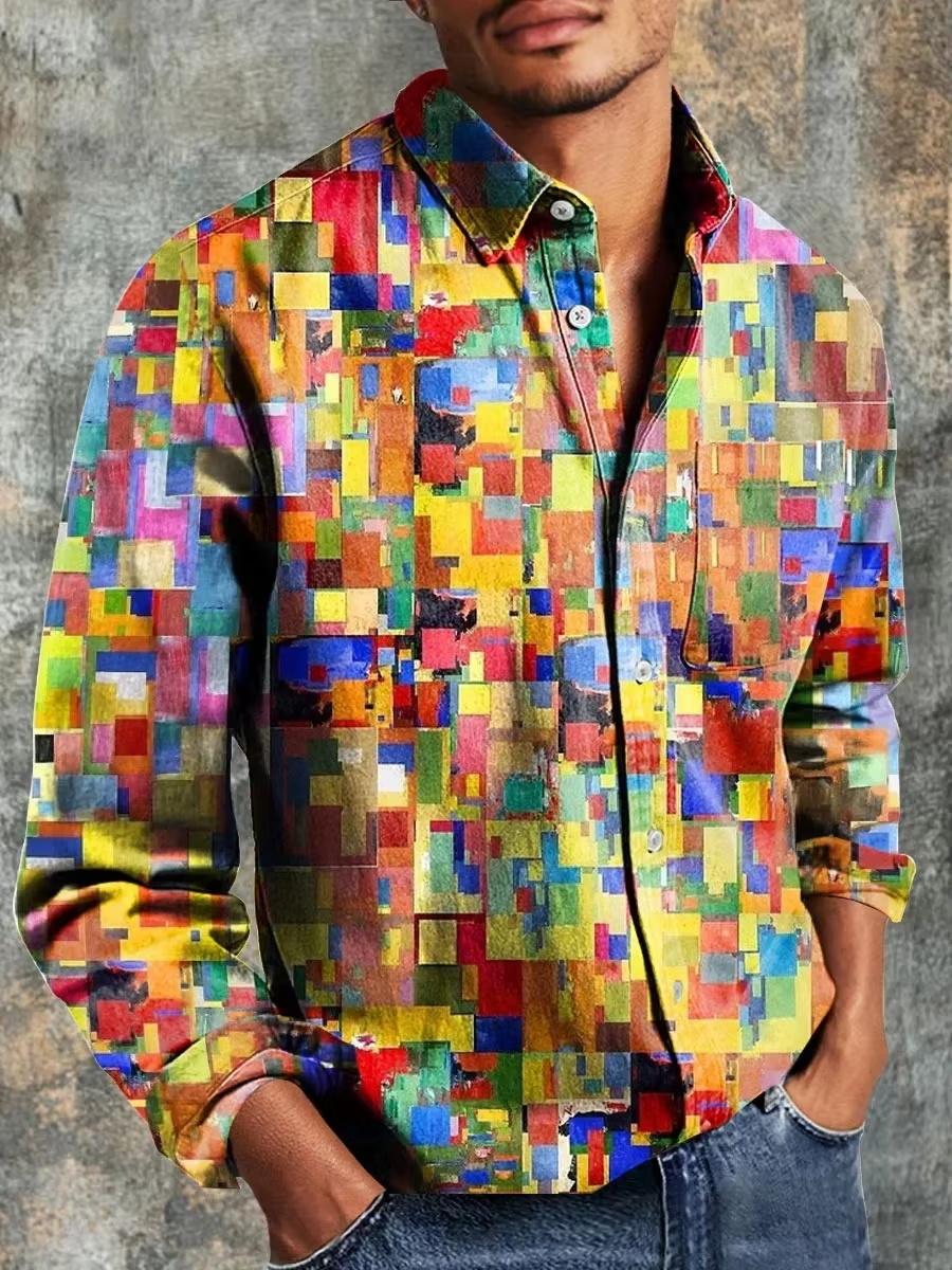 Herrenmode Lässiges Patchwork- – 3D Printing Designing Bewertung und Preis